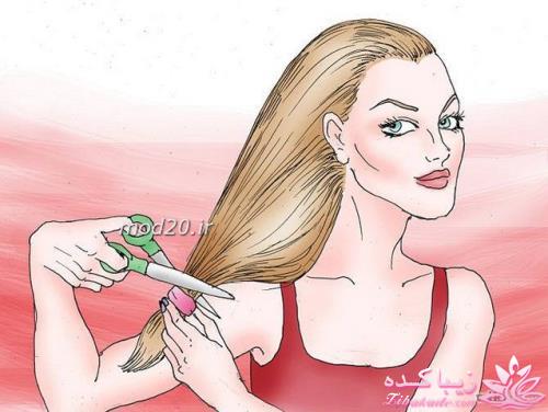 اموزش تصویری کوتاه کردن یک مدل مو به روشی جالب